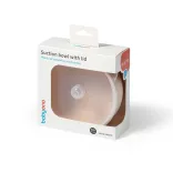 BabyOno babatányér - tapadó aljú, fedeles, mély bézs 1662/03