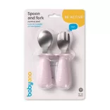 BabyOno evõeszköz-készlet rozsdamentes acél rózsaszín 1665/02