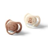 BabyOno játszócumi szimmetrikus szilikon dupla  Sweet Love 0-6 hó 1669/01