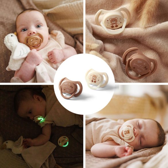 BabyOno játszócumi szimmetrikus szilikon dupla  Sweet Love 0-6 hó 1669/01