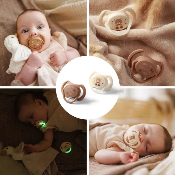 BabyOno játszócumi szimmetrikus szilikon dupla  Sweet Love 0-6 hó 1669/01