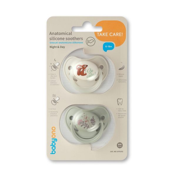 BabyOno játszócumi anatómiai szilikon dupla So Cute 6-18 hó 1670/02