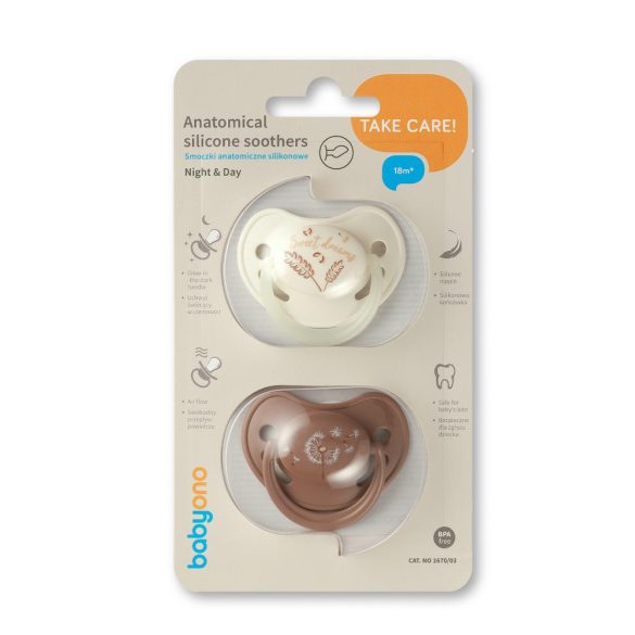 BabyOno játszócumi anatómiai szilikon dupla Sweet Dreams 18 hó felett 1670/03