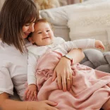 BabyOno babatakaró pamut/plüss kötött 75x100cm rózsaszín 1671/01