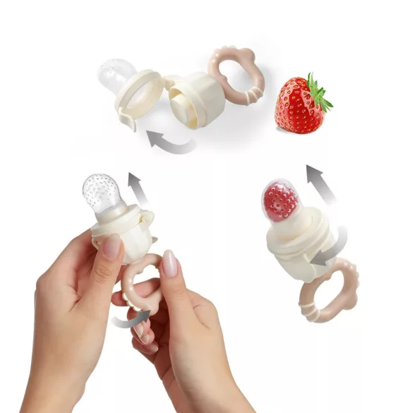 BabyOno szilikon etetõháló Twist-out Dino bézs 1551/03