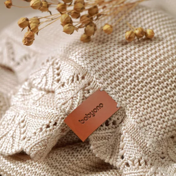 BabyOno babatakaró bambusz kötött 75x100cm bézs 1674/02