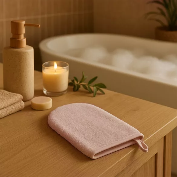 BabyOno fürdetõkesztyû - bambusz púderrózsaszín 347/10