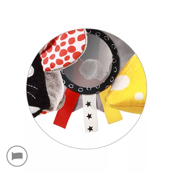 BabyOno játék babakocsira kontrasztos színekben MOUSE 1678