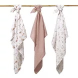 BabyOno textilpelenka színes 3db bambusz barna 397/15