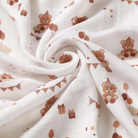 BabyOno textilpelenka színes 3db bambusz barna 397/15