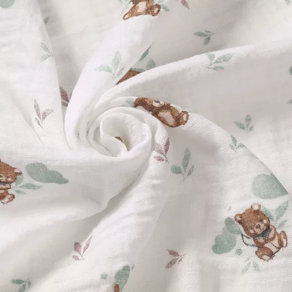 BabyOno textilpelenka színes 3db bézs macimintás 348/14