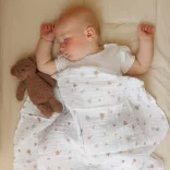 BabyOno textilpelenka színes 3db taupe macimintás 348/15