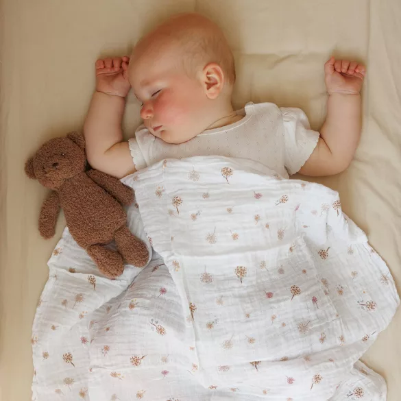 BabyOno textilpelenka színes 3db taupe macimintás 348/15