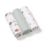 BabyOno textilpelenka színes 3db acélszürke sünimintás 348/16