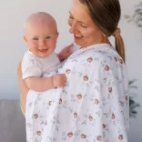 BabyOno textilpelenka színes 3db acélszürke sünimintás 348/16