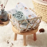 BabyOno textilpelenka színes 3db acélszürke sünimintás 348/16