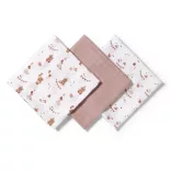 BabyOno textilpelenka színes 3db világosbarna lufis macimintás 348/18