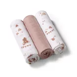 BabyOno textilpelenka színes 3db világosbarna lufis macimintás 348/18
