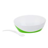 Canpol babies Tál Kanállal és Fedéllel 350ml (9h+) Little Cow - Zöld