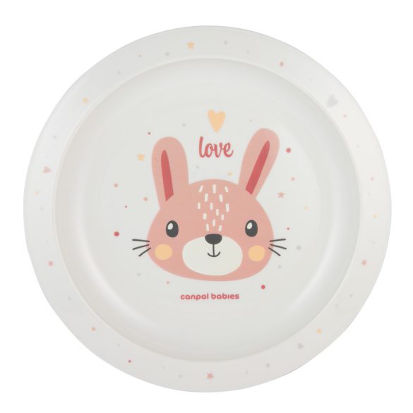 Canpol babies Műanyag tányér (9h+) Cute Animals - Nyuszi