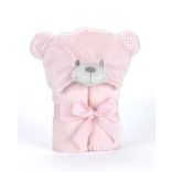 Mora POMPON BEAR P86 pléd 75*95  04-pink - dobozos
