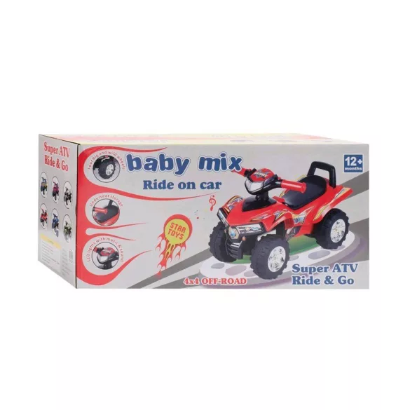 Baby Mix bébitaxi Quad Ride and Go rózsaszín