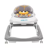 Baby Mix bébikomp kormánykerékkel szilikon kerekek graphit