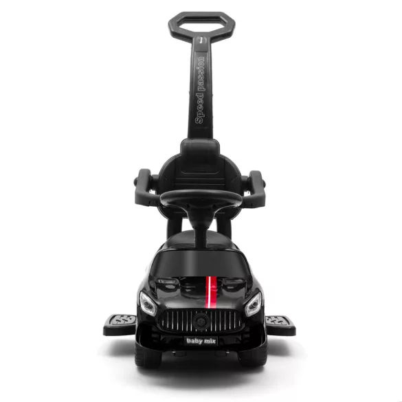 Baby Mix bébitaxi tolókarral RACER fekete