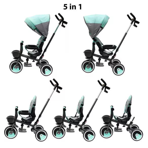 Baby Mix tricikli 5az1-ben RELAX 360° szürke