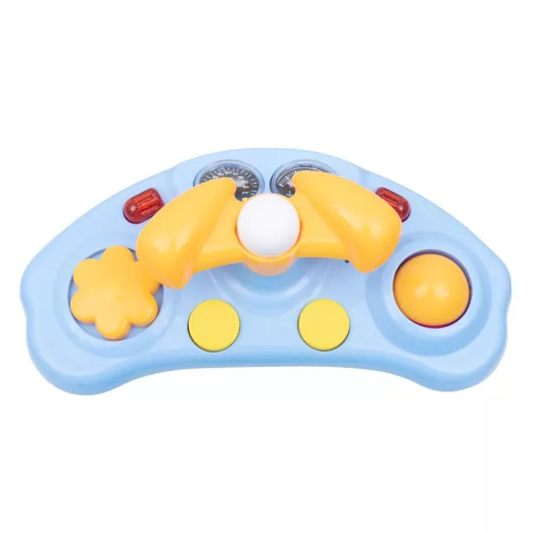 Baby Mix bébikomp kormánykerékkel szilikon kerekek kék