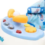 Baby Mix bébikomp kormánykerékkel szilikon kerekek kék