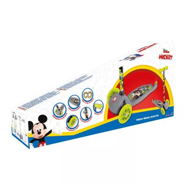 Disney 3 kerekű roller - zöld Mickey egér