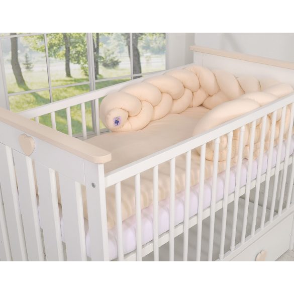 BabyLion Prémium Fonott rácsvédő - Bézs