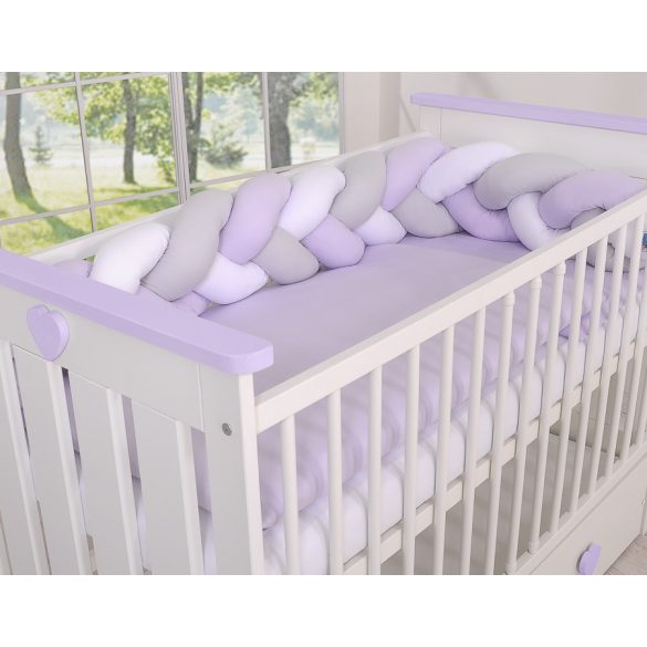 BabyLion Prémium Fonott rácsvédő - Lila-Szürke-Fehér