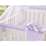 BabyLion Prémium Fonott rácsvédő - Lila-Szürke-Fehér