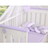 BabyLion Prémium Fonott rácsvédő - Lila-Szürke-Fehér