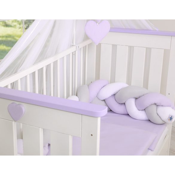 BabyLion Prémium Fonott rácsvédő - Lila-Szürke-Fehér
