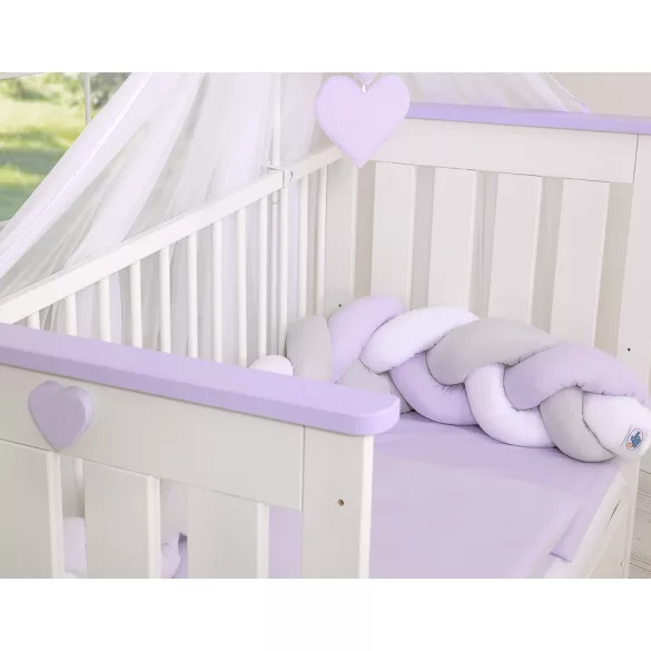 BabyLion Prémium Fonott rácsvédő - Lila-Szürke-Fehér
