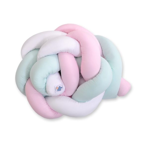 BabyLion Prémium Fonott rácsvédő - Menta-Fehér-Rózsaszín