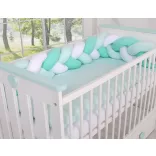 BabyLion Prémium Fonott rácsvédő - Menta-Fehér-Menta