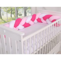   BabyLion Prémium Fonott rácsvédő - Magenta-Rózsaszín-Fehér