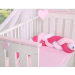 BabyLion Prémium Fonott rácsvédő - Magenta-Rózsaszín-Fehér