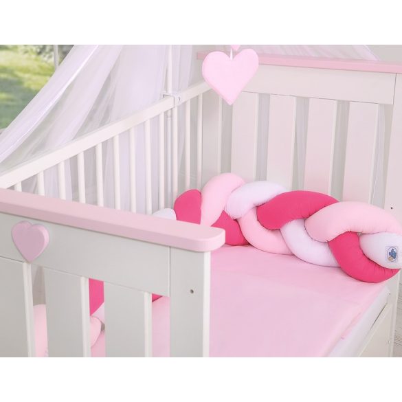 BabyLion Prémium Fonott rácsvédő - Magenta-Rózsaszín-Fehér