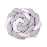 BabyLion Prémium Fonott rácsvédő XXL - Szürke-Fehér-Szürke