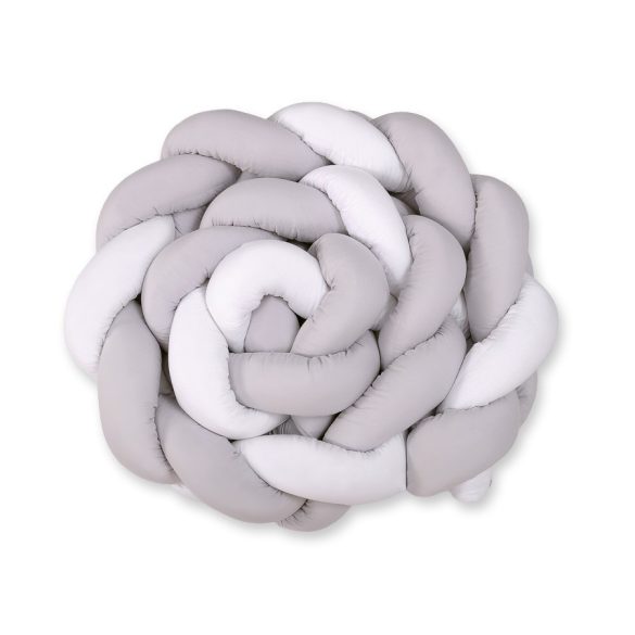 BabyLion Prémium Fonott rácsvédő XXL - Szürke-Fehér-Szürke