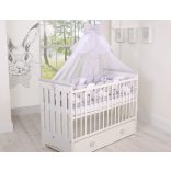 BabyLion Prémium Fonott rácsvédő XXL - Szürke-Fehér-Szürke