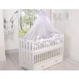 BabyLion Prémium Fonott rácsvédő XXL - Szürke-Fehér-Szürke