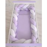 BabyLion Prémium Fonott rácsvédő XXL - Lila-Szürke-Fehér