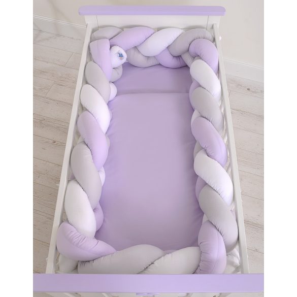 BabyLion Prémium Fonott rácsvédő XXL - Lila-Szürke-Fehér