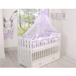 BabyLion Prémium Fonott rácsvédő XXL - Lila-Szürke-Fehér